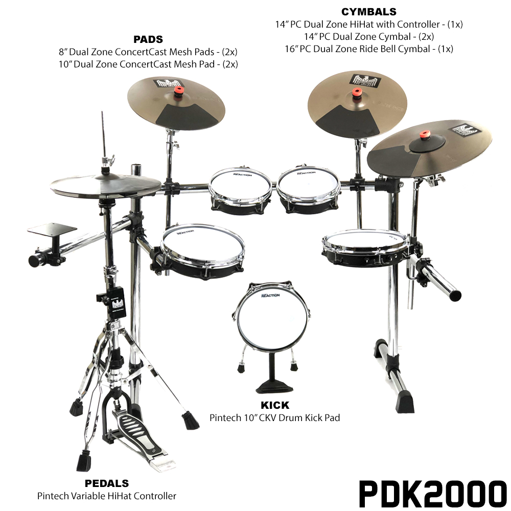 Cooperación Tahití cáscara Pintech PDK2000 Electronic Drum Kit | Pintech Percussion